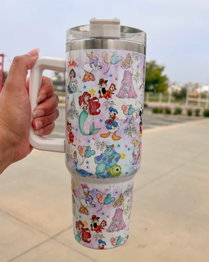 Disney Characters CartoonCustom Stanley Cup 40 oz 30 oz Tumbler With Handle