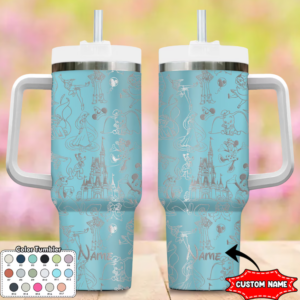 Disney Characters Cartoon Custom Stanley Cup 40 oz 30 oz Tumbler With Handle