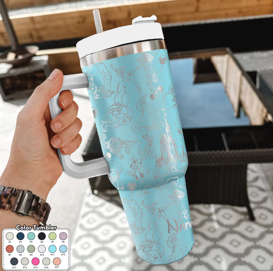 Disney Characters CartoonCustom Stanley Cup 40 oz 30 oz Tumbler With Handle
