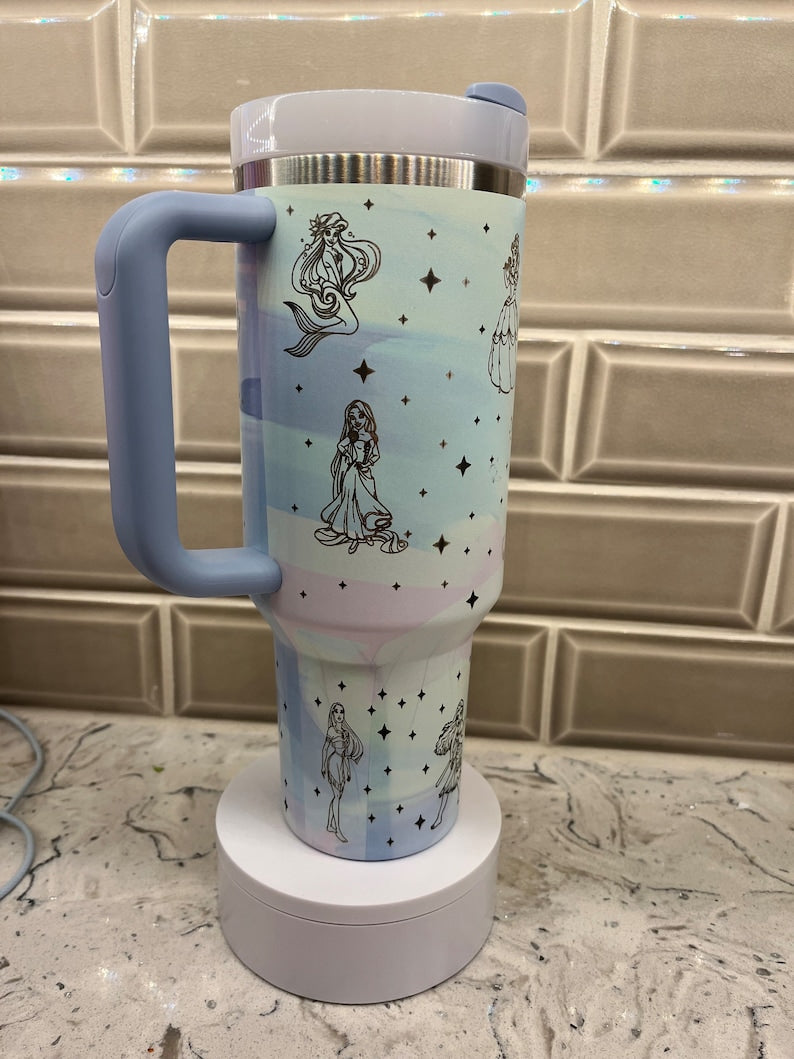 Disney Princesses Cartoon Custom Stanley Cup 40 oz 30 oz Tumbler With Handle