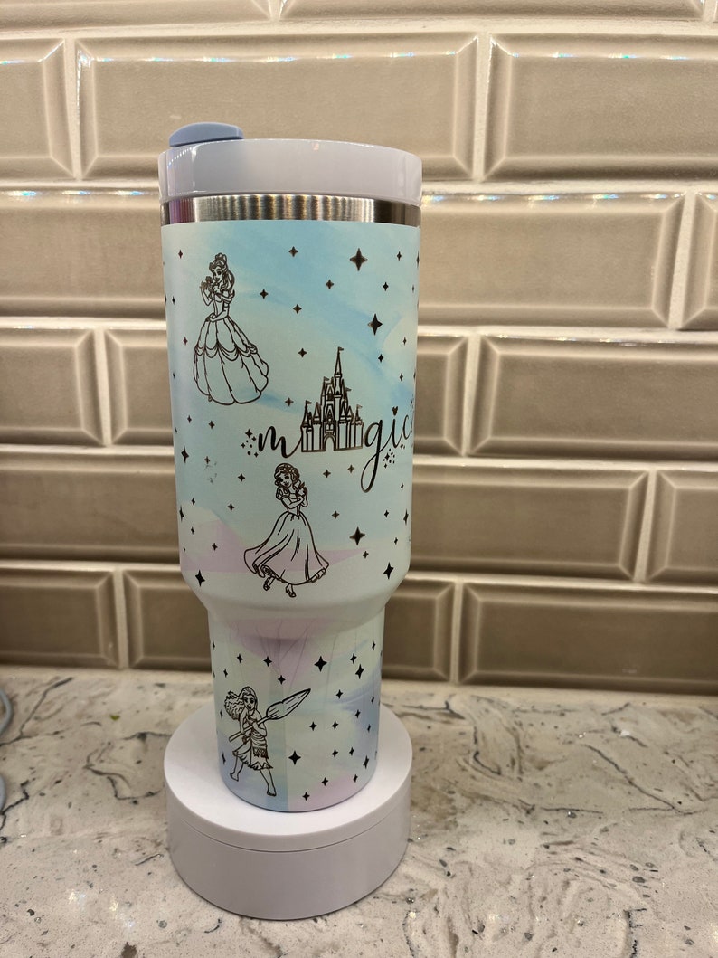 Disney Princesses Cartoon Custom Stanley Cup 40 oz 30 oz Tumbler With Handle