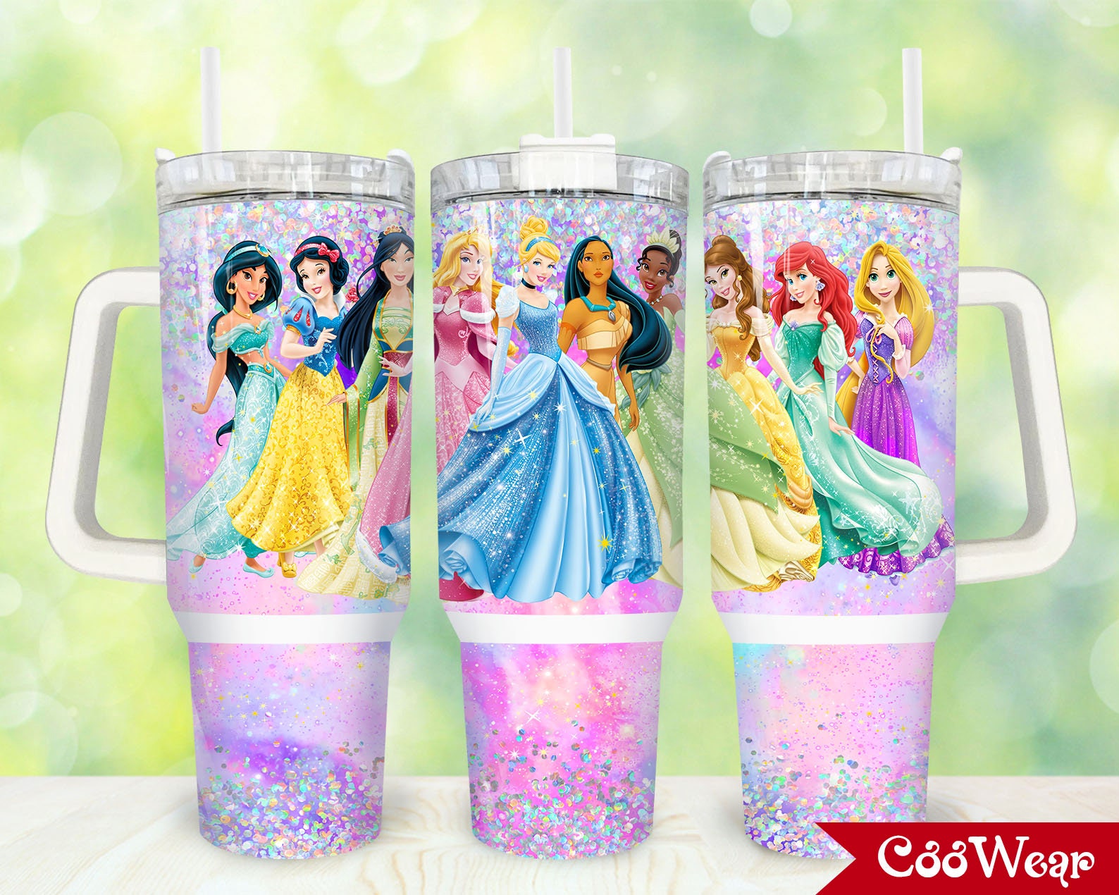 Disney Princesses Cartoon Custom Stanley Cup 40 oz 30 oz Tumbler With Handle