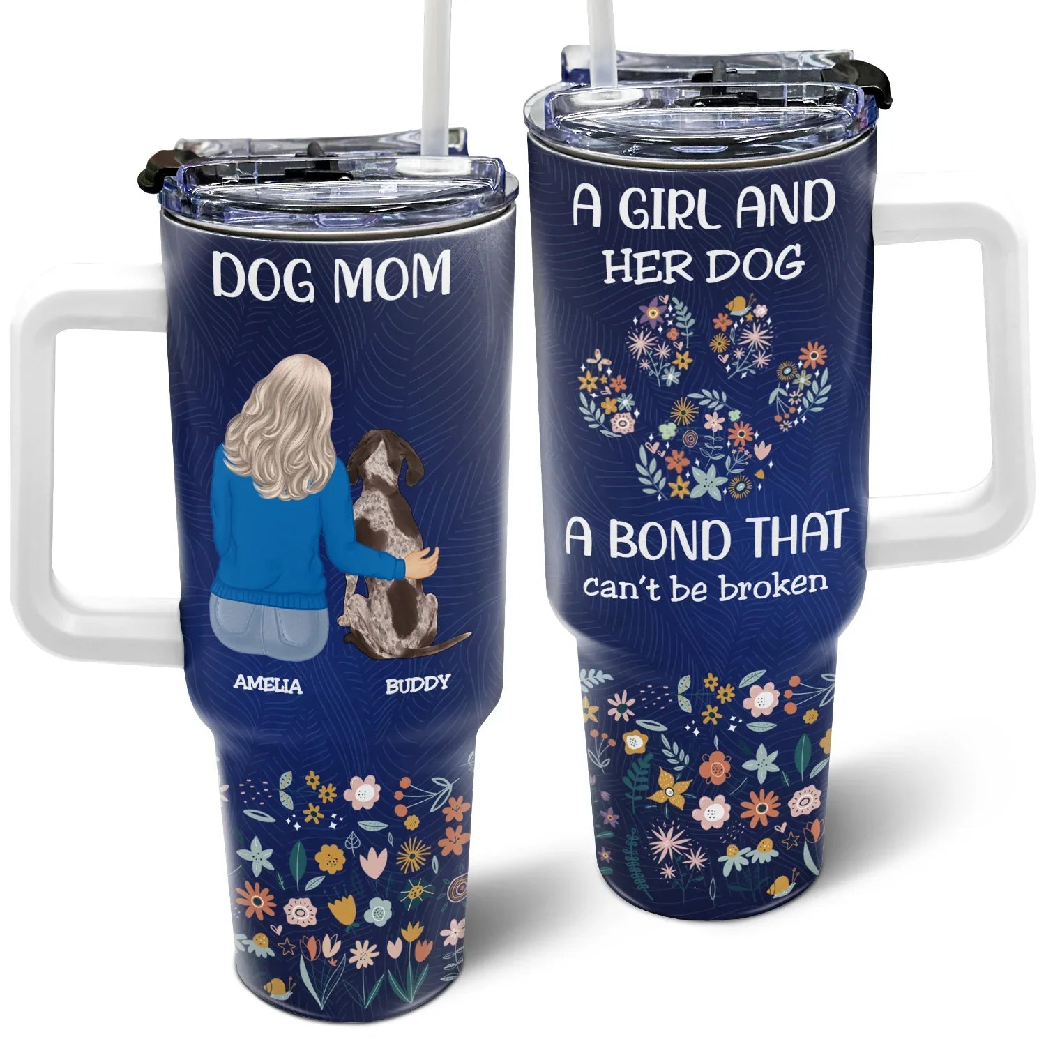 Dog Custom Stanley Cup 40 oz 30 oz Tumbler With Handle