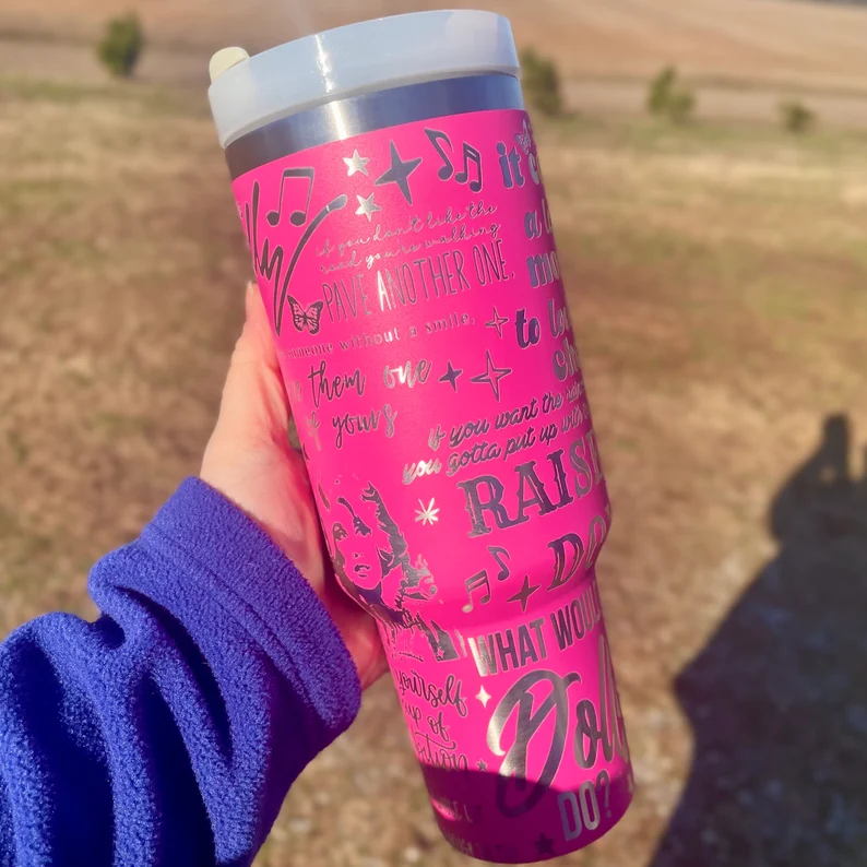 Dolly Parton Music Custom Stanley Cup 40 oz 30 oz Tumbler With Handle