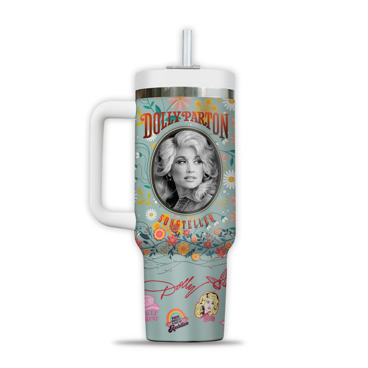Dolly Parton Music Custom Stanley Cup 40 oz 30 oz Tumbler With Handle