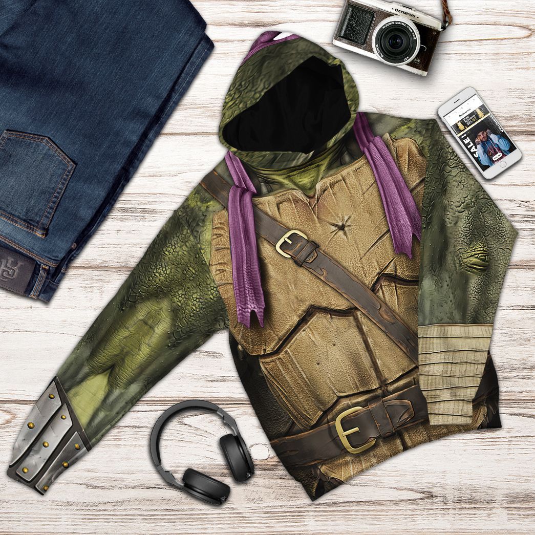 Donatello TMNT Don Donnie Purple Cosplay Costume Hoodie Sweatshirt T-Shirt Sweatpants Tracksuit - Stormmerch Exclusive