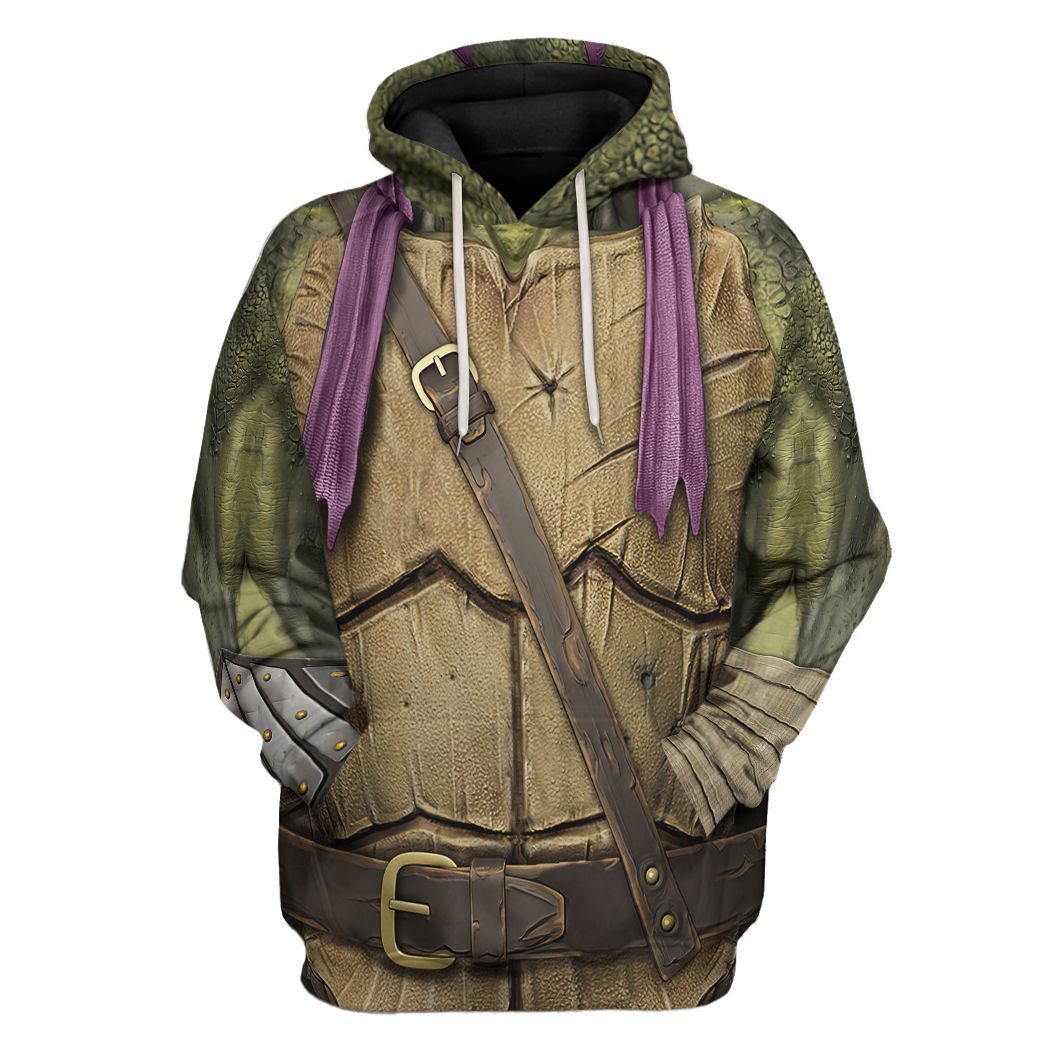 Donatello TMNT Don Donnie Purple Cosplay Costume Hoodie Sweatshirt T-Shirt Sweatpants Tracksuit - Stormmerch Exclusive