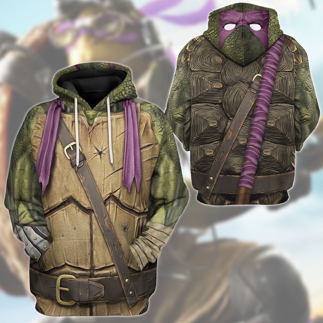 Donatello TMNT Don Donnie Purple Cosplay Costume Hoodie Sweatshirt T-Shirt Sweatpants Tracksuit - Stormmerch Exclusive