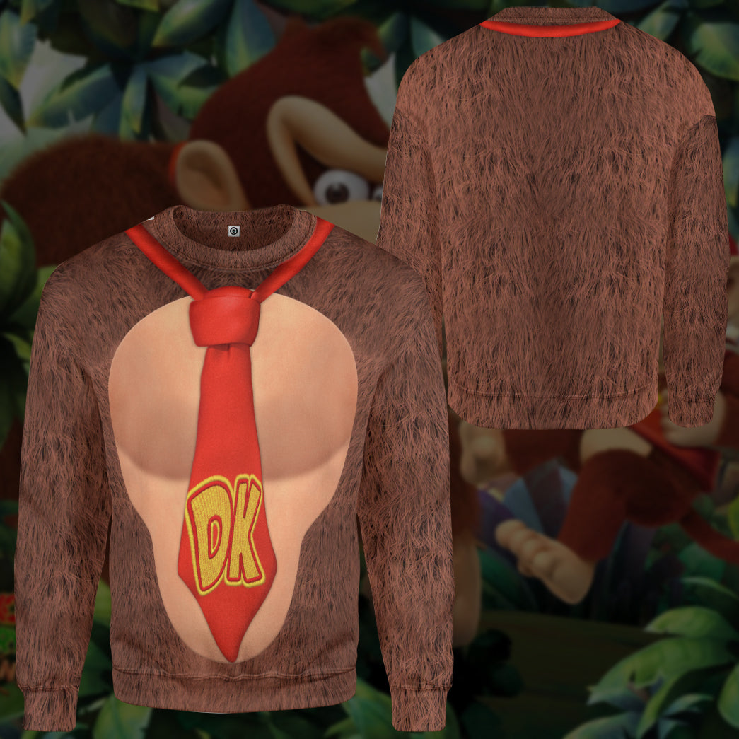 Donkey Kong Costume Hoodie Sweatshirt T-Shirt Sweatpants Tracksuit - Stormmerch Exclusive