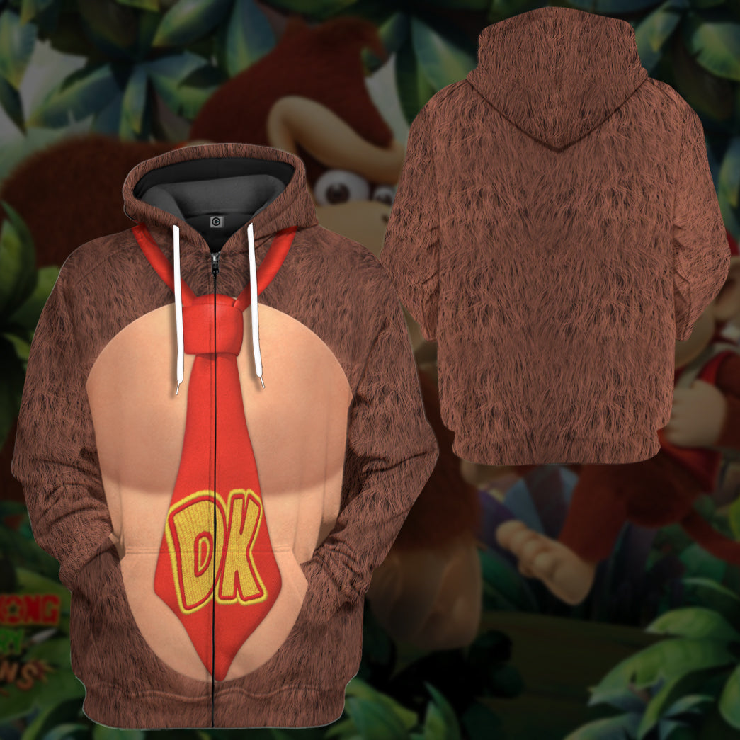 Donkey Kong Costume Hoodie Sweatshirt T-Shirt Sweatpants Tracksuit - Stormmerch Exclusive