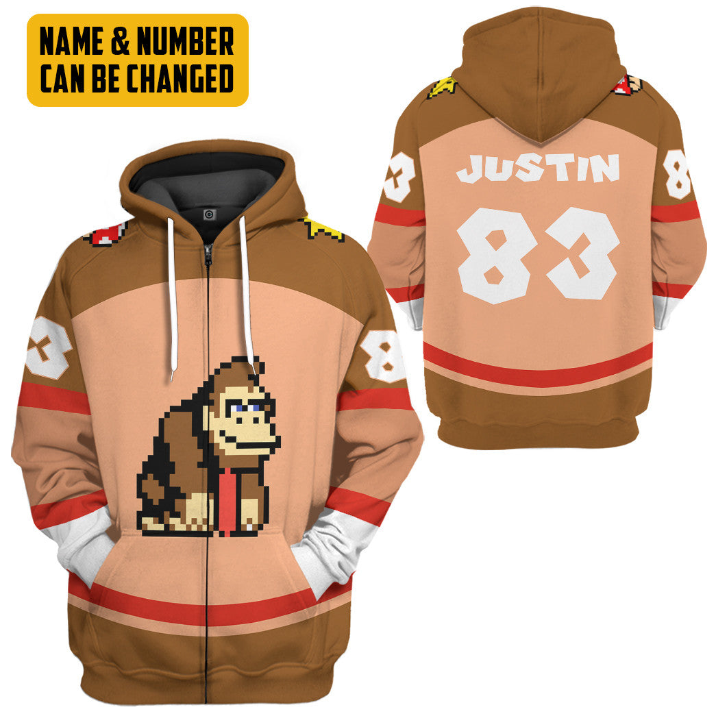 Donkey Kong Sports Custom Name Custom Number Costume Hoodie Sweatshirt T-Shirt Sweatpants Tracksuit - Stormmerch Exclusive