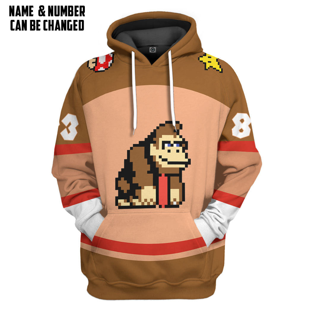 Donkey Kong Sports Custom Name Custom Number Costume Hoodie Sweatshirt T-Shirt Sweatpants Tracksuit - Stormmerch Exclusive