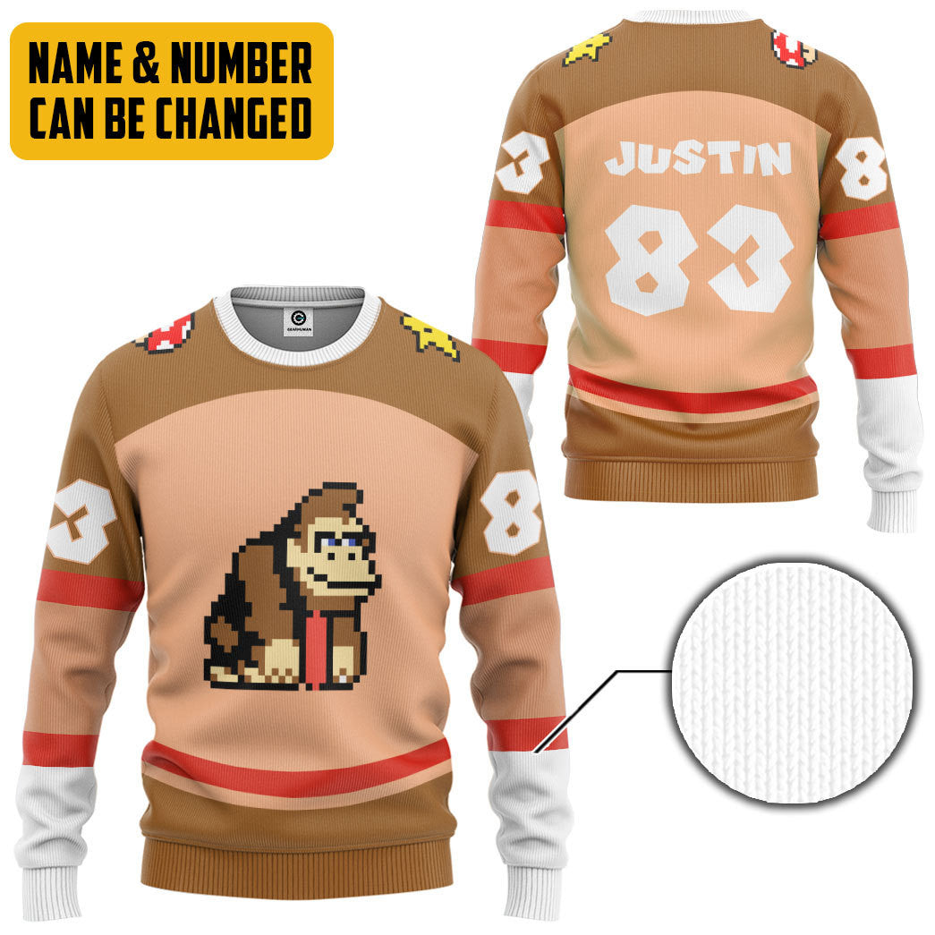 Donkey Kong Sports Custom Name Custom Number Costume Hoodie Sweatshirt T-Shirt Sweatpants Tracksuit - Stormmerch Exclusive