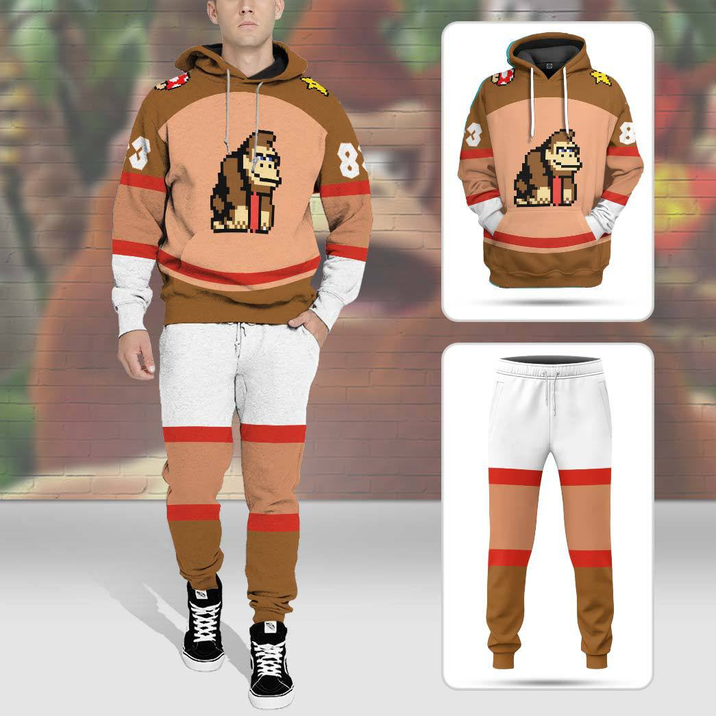 Donkey Kong Sports Custom Name Custom Number Costume Hoodie Sweatshirt T-Shirt Sweatpants Tracksuit - Stormmerch Exclusive