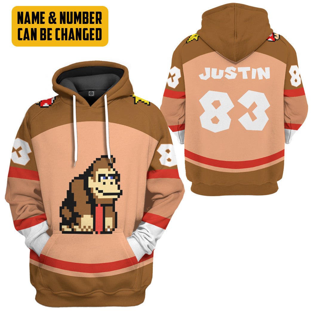 Donkey Kong Sports Custom Name Custom Number Costume Hoodie Sweatshirt T-Shirt Sweatpants Tracksuit - Stormmerch Exclusive