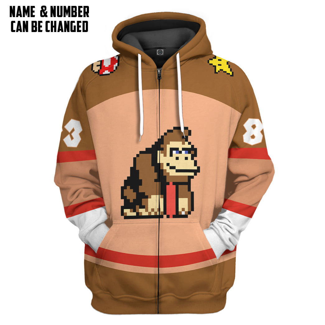 Donkey Kong Sports Custom Name Custom Number Costume Hoodie Sweatshirt T-Shirt Sweatpants Tracksuit - Stormmerch Exclusive