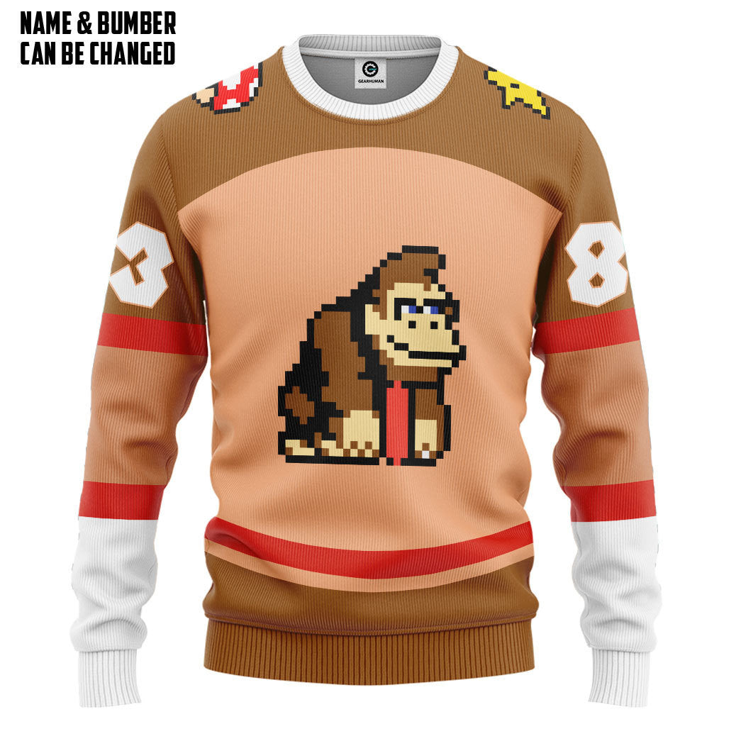 Donkey Kong Sports Custom Name Custom Number Costume Hoodie Sweatshirt T-Shirt Sweatpants Tracksuit - Stormmerch Exclusive