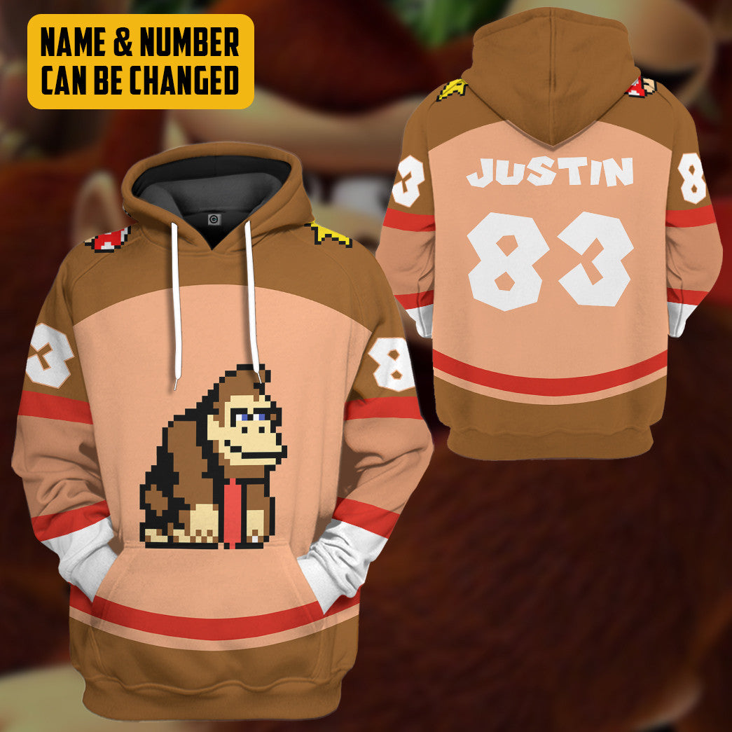 Donkey Kong Sports Custom Name Custom Number Costume Hoodie Sweatshirt T-Shirt Sweatpants Tracksuit - Stormmerch Exclusive