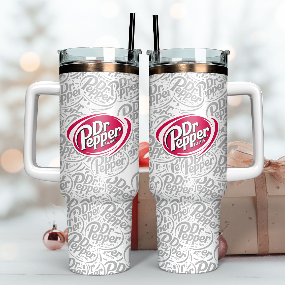 Dr Pepper Soft Drink Custom Stanley Cup 40 oz 30 oz Tumbler With Handle