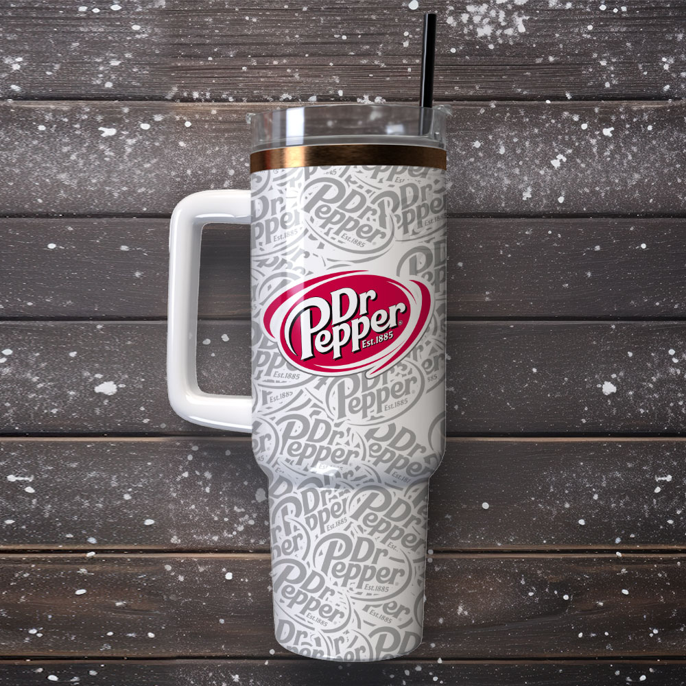 Dr Pepper Soft Drink Custom Stanley Cup 40 oz 30 oz Tumbler With Handle