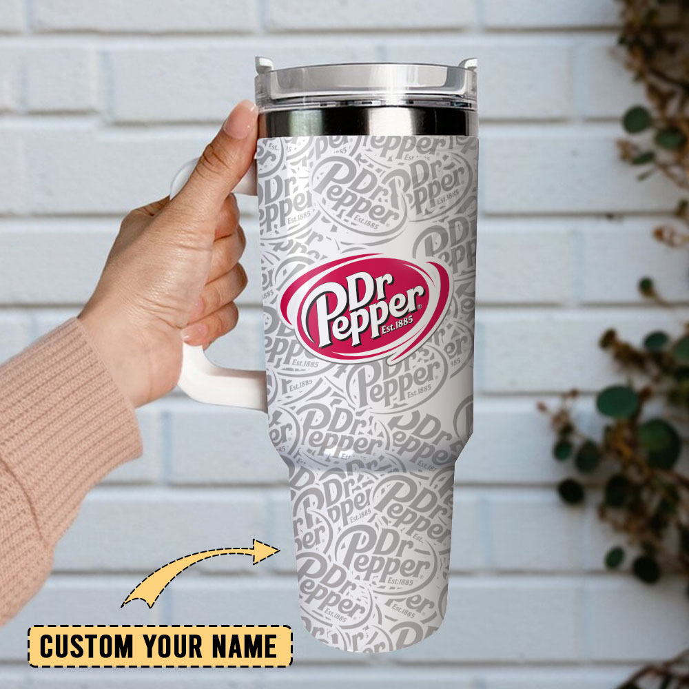 Dr Pepper Soft Drink Custom Stanley Cup 40 oz 30 oz Tumbler With Handle