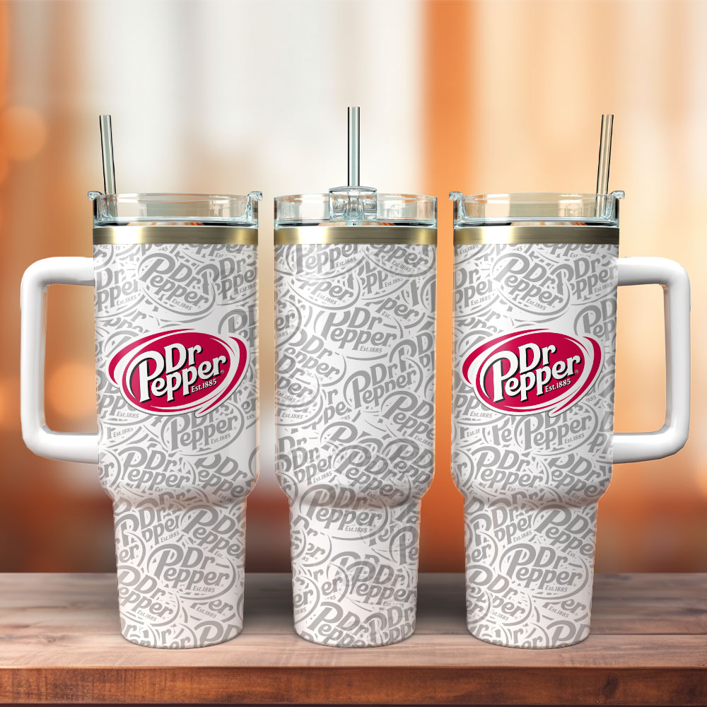 Dr Pepper Soft Drink Custom Stanley Cup 40 oz 30 oz Tumbler With Handle