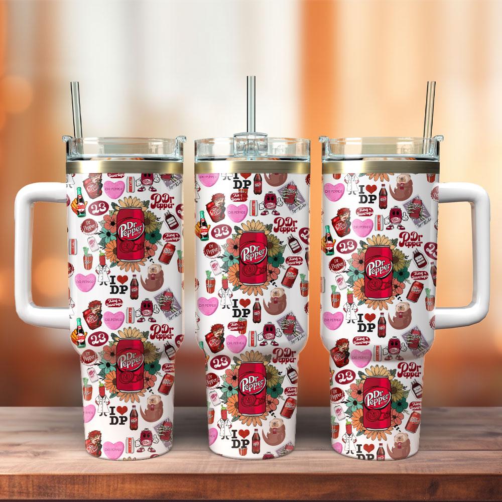 Dr Pepper Soft Drink Custom Stanley Cup 40 oz 30 oz Tumbler With Handle