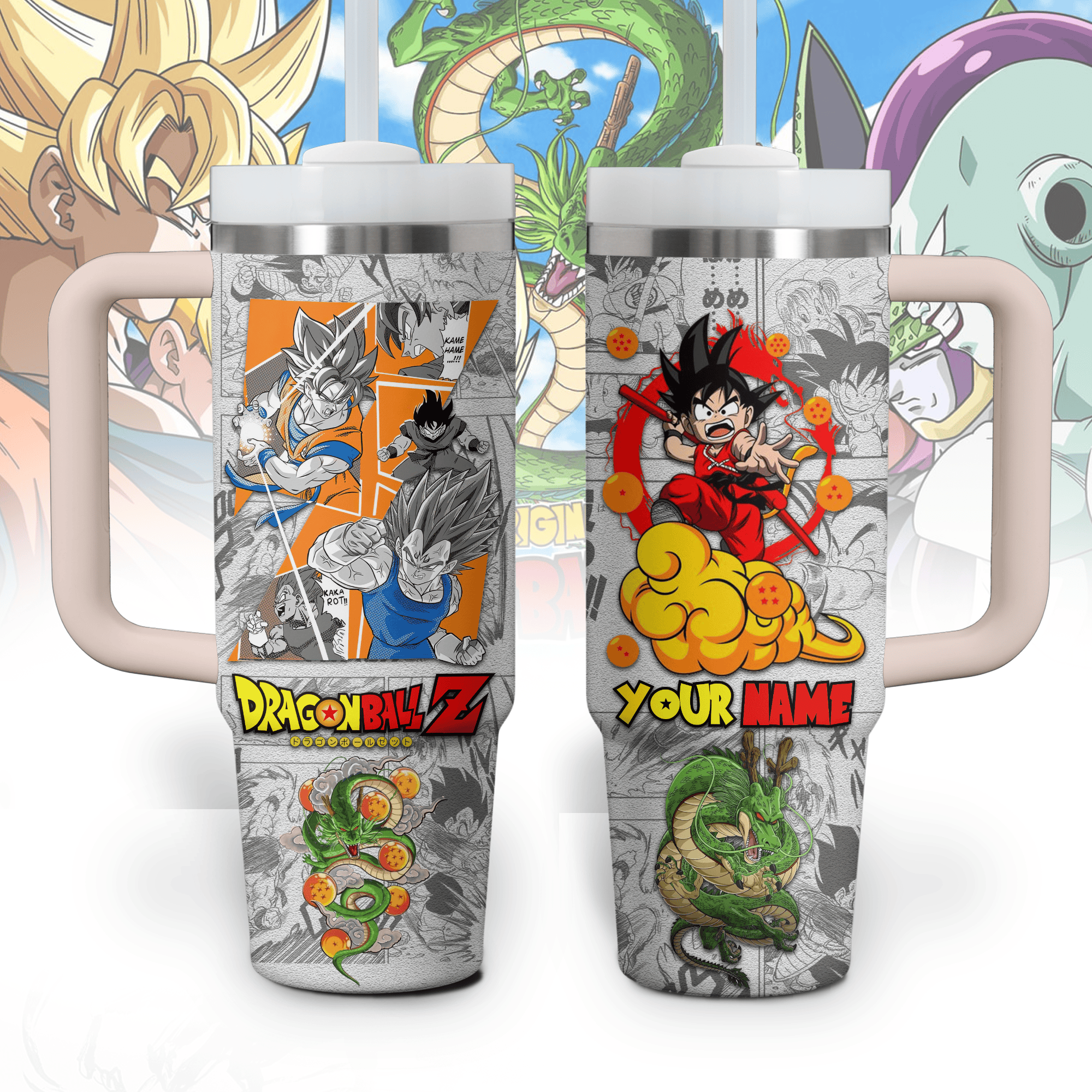 Dragon Ball Anime Custom Stanley Cup 40 oz 30 oz Tumbler With Handle
