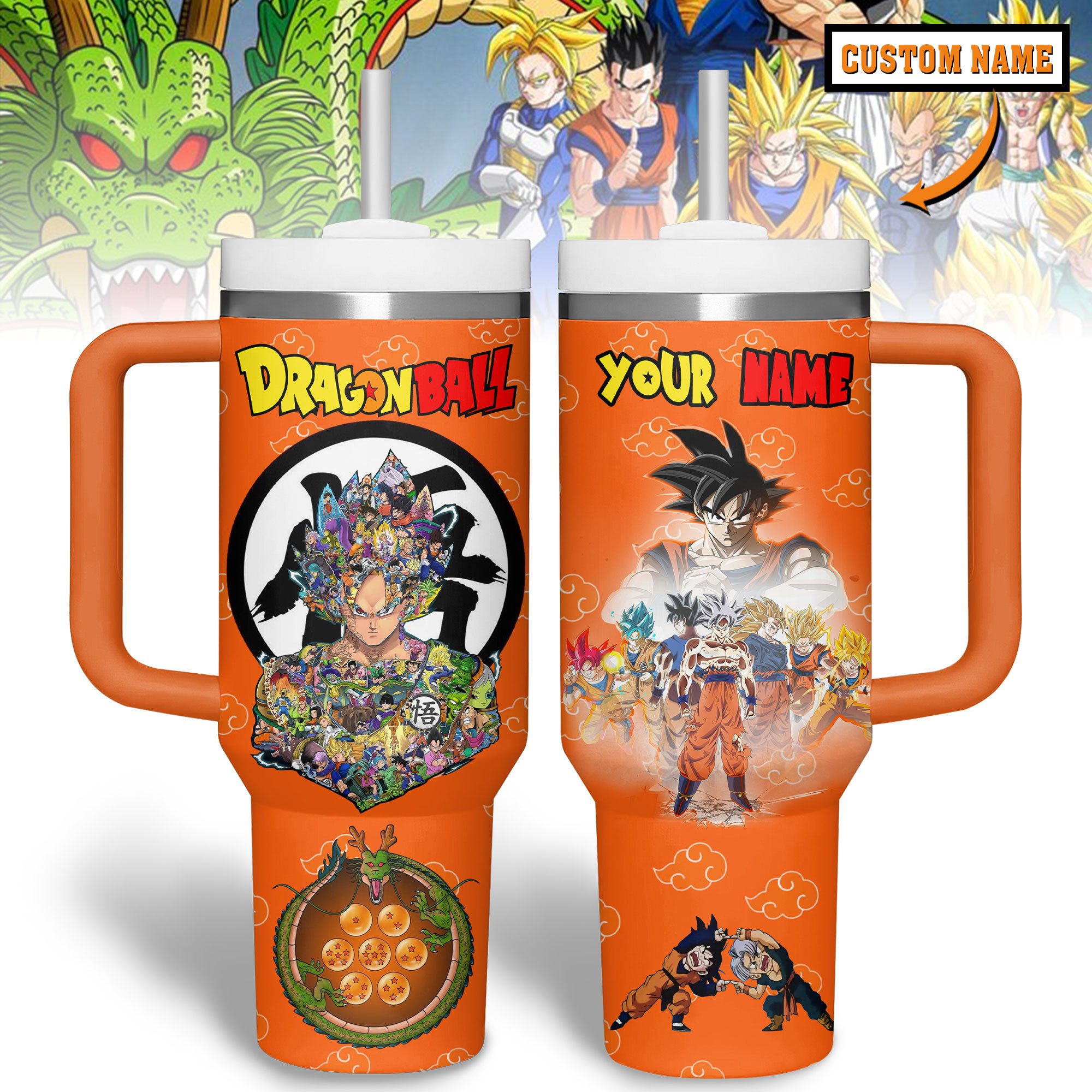 Dragon Ball Z Cartoon Custom Stanley Cup 40 oz 30 oz Tumbler With Handle