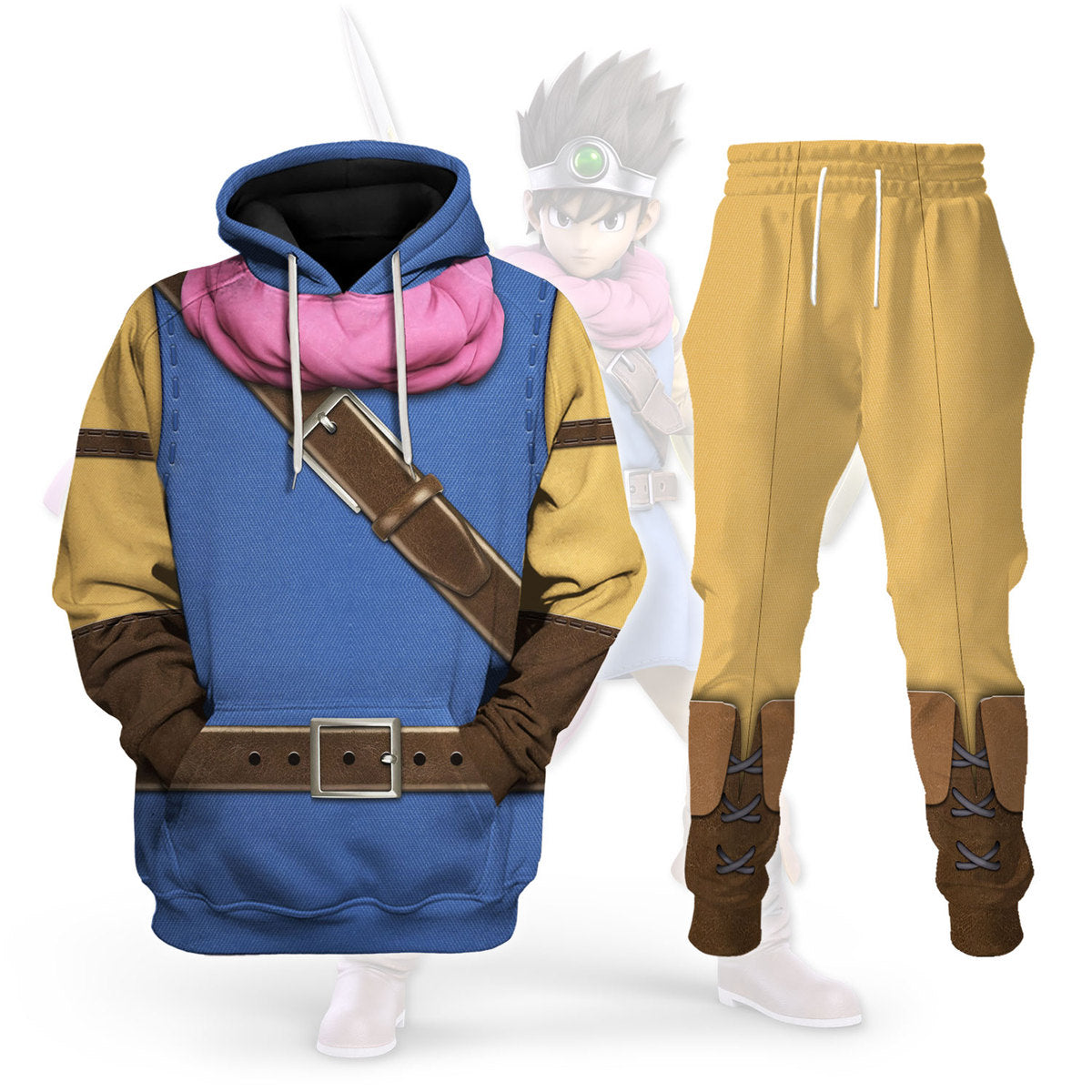 Dragon Quest Erdrick Hoodie T-shirt Sweatpants Cosplay - Stormmerch Exclusive