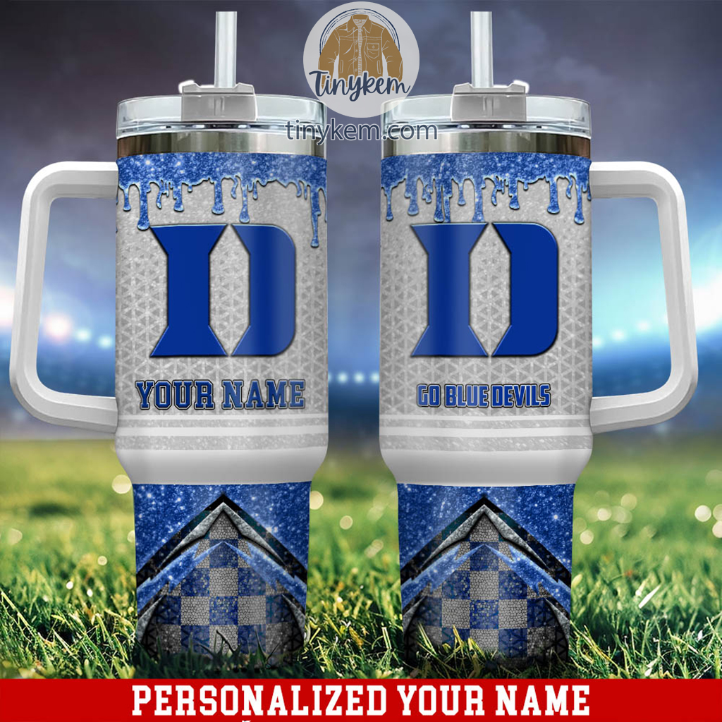 Duke Blue Devils Glitter NCAA Custom Stanley Cup 40 oz 30 oz Tumbler With Handle