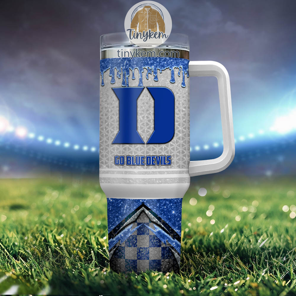 Duke Blue Devils Glitter NCAA Custom Stanley Cup 40 oz 30 oz Tumbler With Handle