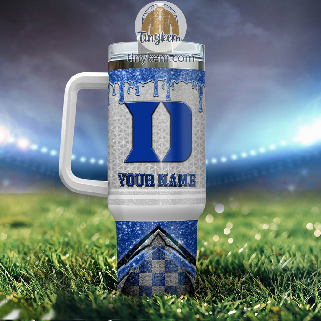 Duke Blue Devils Glitter NCAA Custom Stanley Cup 40 oz 30 oz Tumbler With Handle
