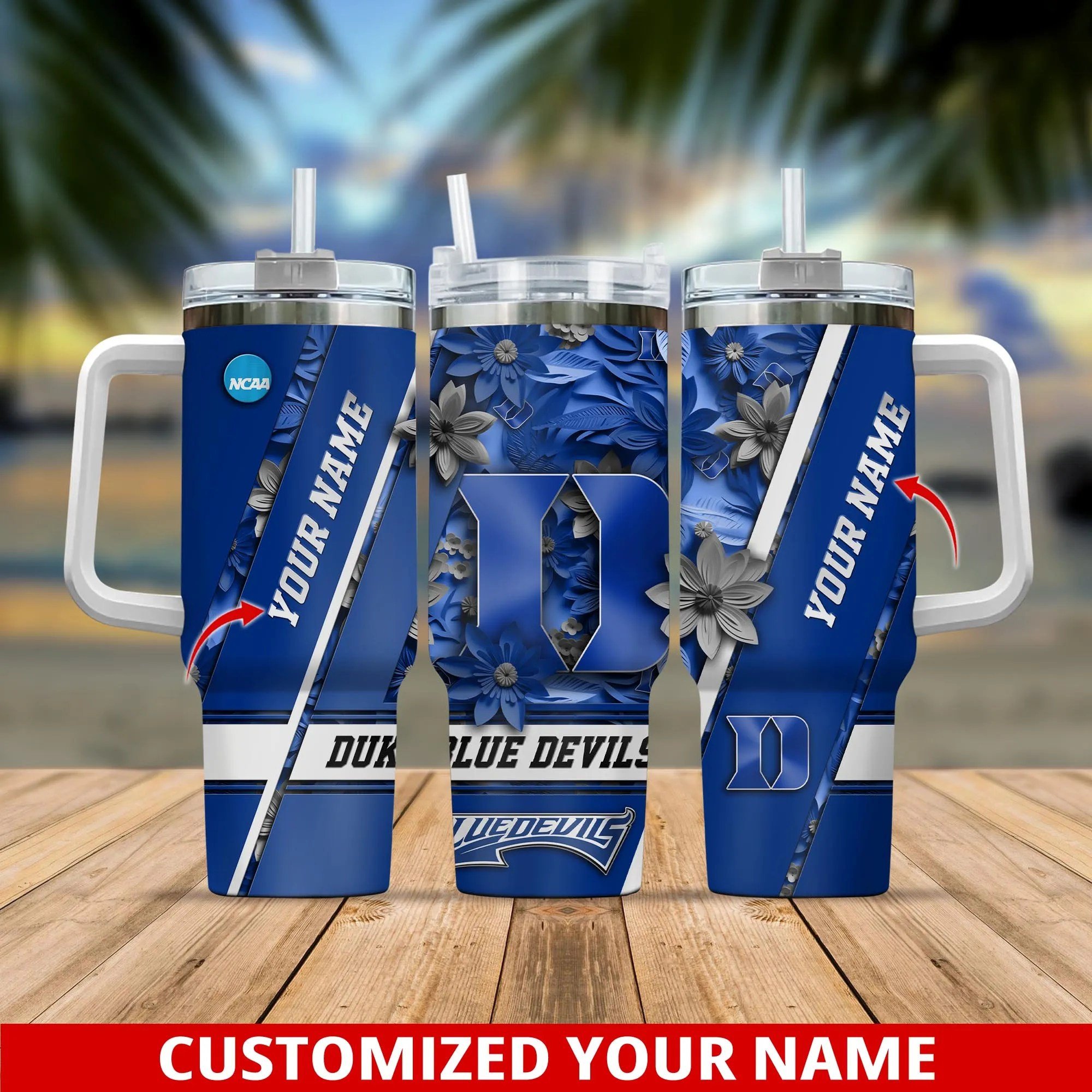 Duke Blue Devils NCAA Custom Stanley Cup 40 oz 30 oz Tumbler With Handle