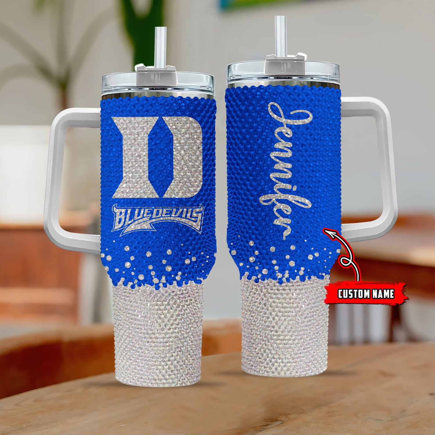 Duke Blue Devils NCAA Custom Stanley Cup 40 oz 30 oz Tumbler With Handle