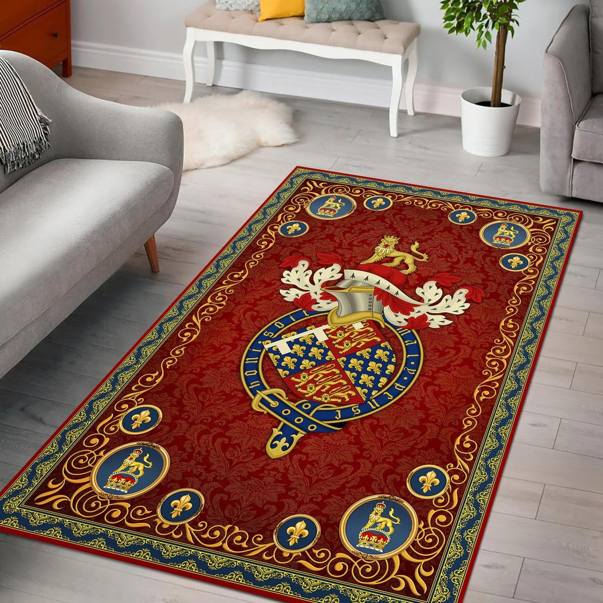 Edward the Black Prince Coat of Arms Rug - Stormmerch Exclusive