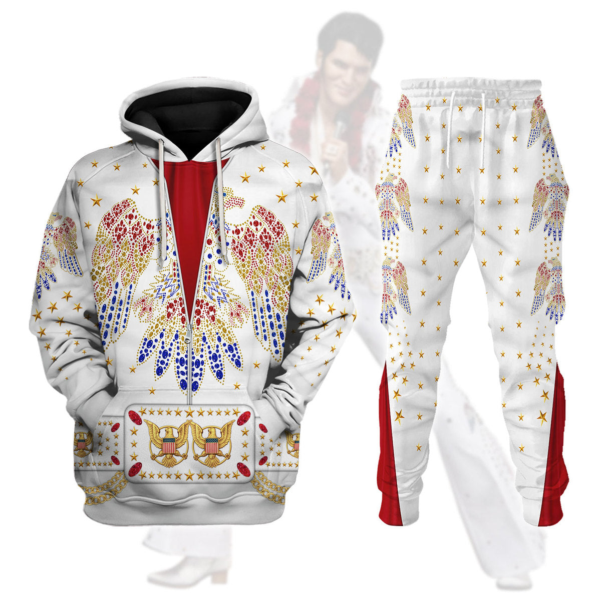 Elvis Aloha Costume from Hawaii Hoodie Sweatshirt T-Shirt Sweatpants - Stormmerch Exclusive