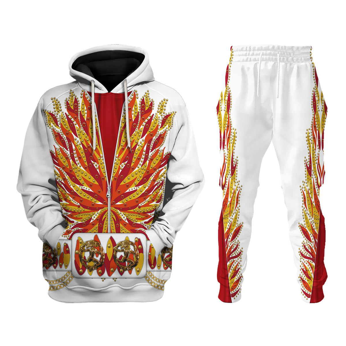 Elvis Flame Outfit Costume Hoodie Sweatshirt T-Shirt Sweatpants - Stormmerch Exclusive