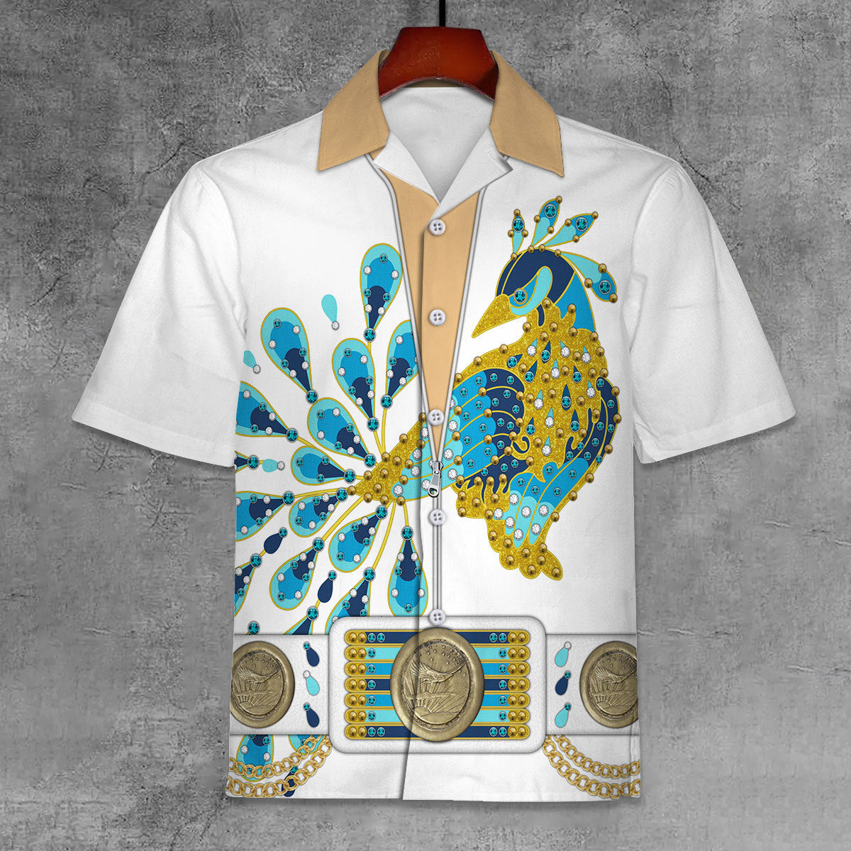 Elvis Peacock Unisex Hawaii Shirt - Stormmerch Exclusive