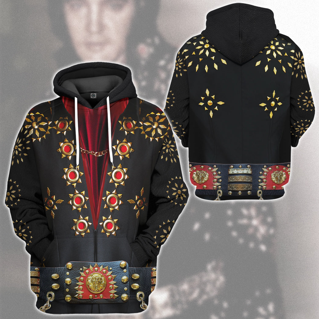 Elvis Presley Black matador suit Costume Hoodie Sweatshirt T-Shirt Sweatpants Tracksuit - Stormmerch Exclusive