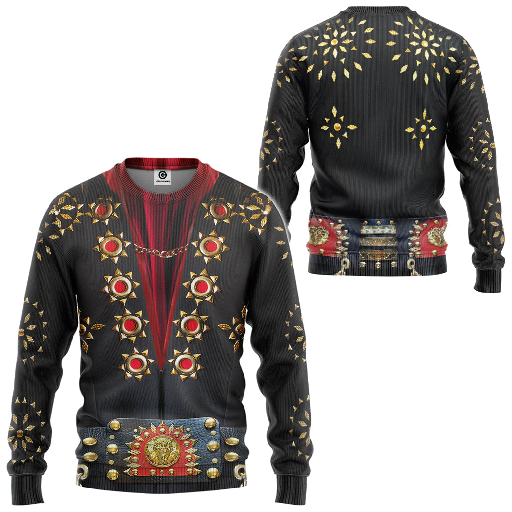 Elvis Presley Black matador suit Costume Hoodie Sweatshirt T-Shirt Sweatpants Tracksuit - Stormmerch Exclusive