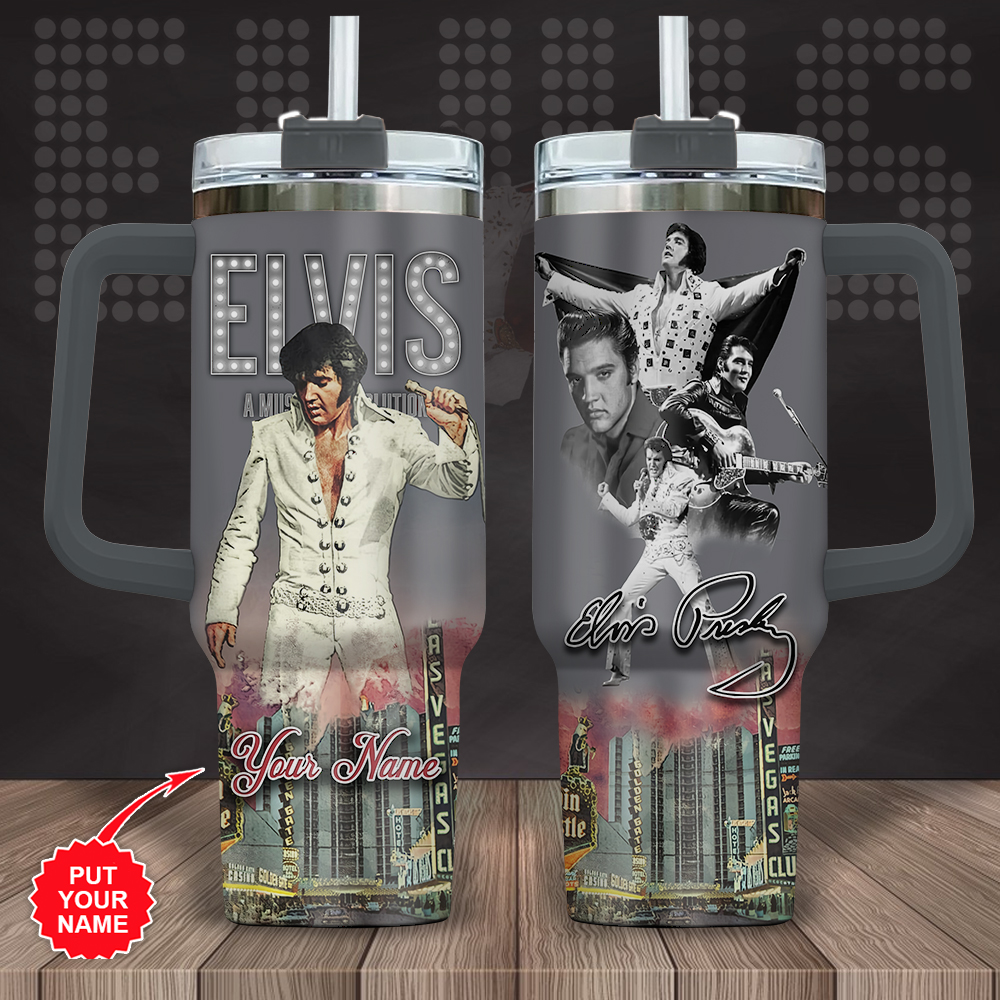Elvis Presley Music Custom Stanley Cup 40 oz 30 oz Tumbler With Handle