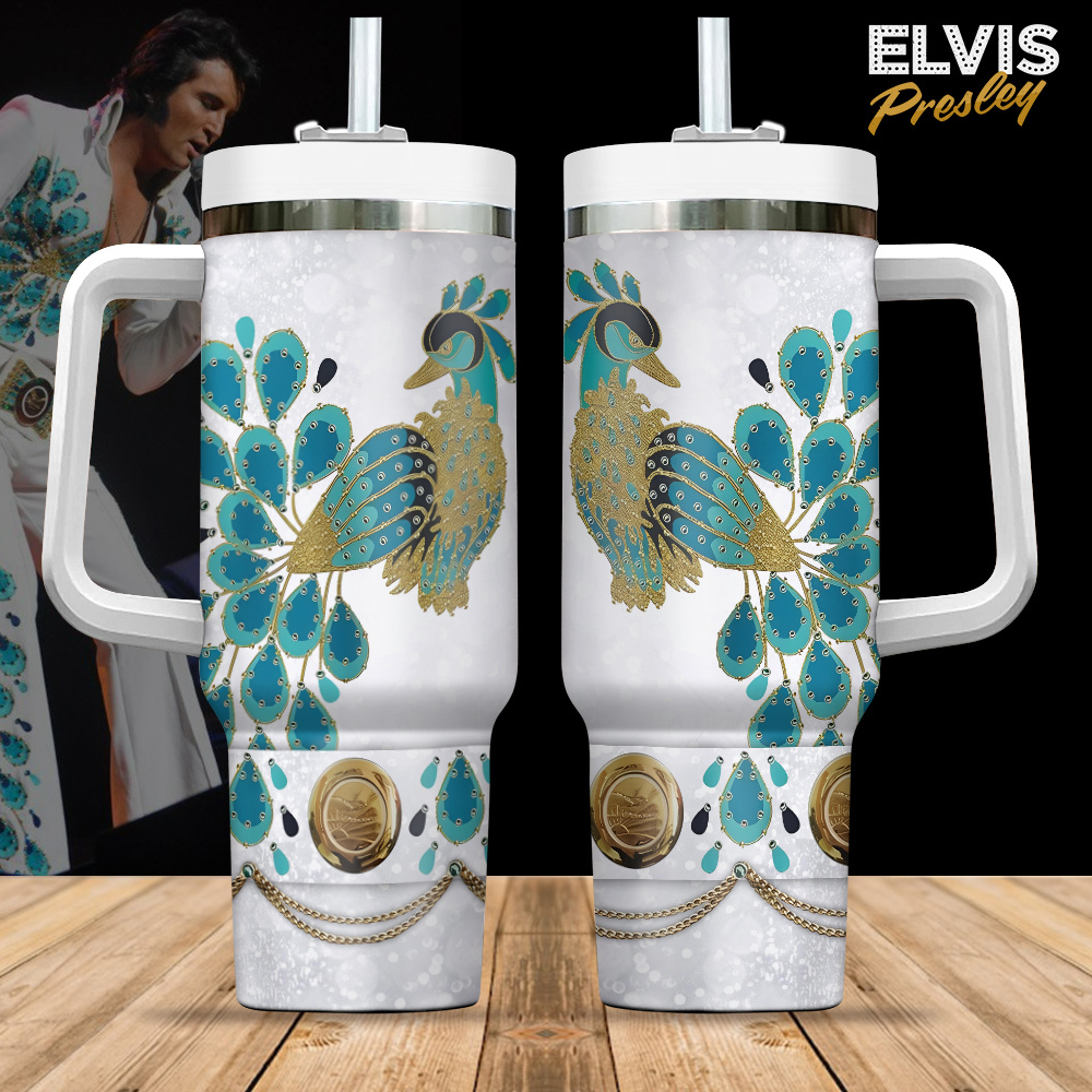 Elvis Presley Music Custom Stanley Cup 40 oz 30 oz Tumbler With Handle