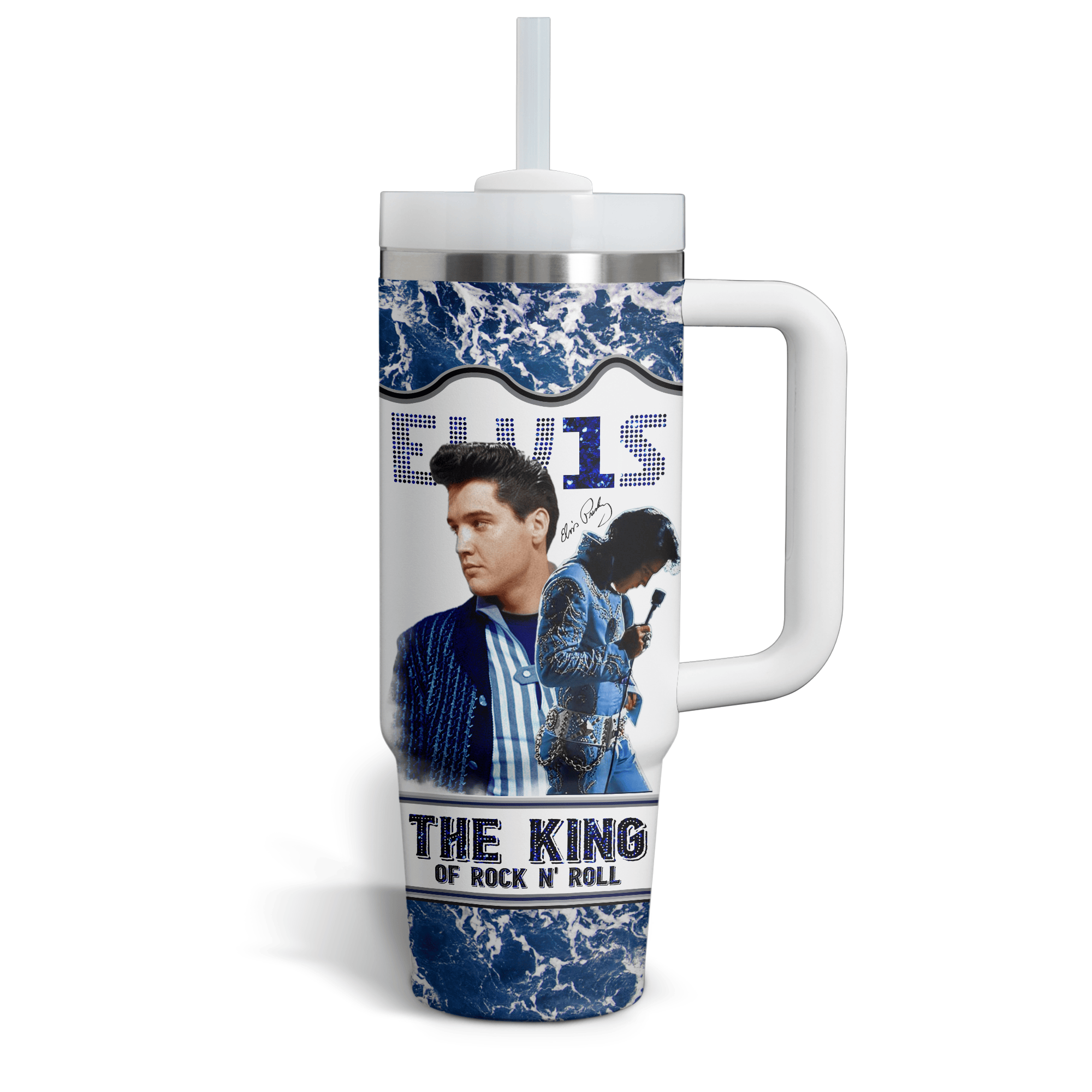 Elvis Presley Music Custom Stanley Cup 40 oz 30 oz Tumbler With Handle