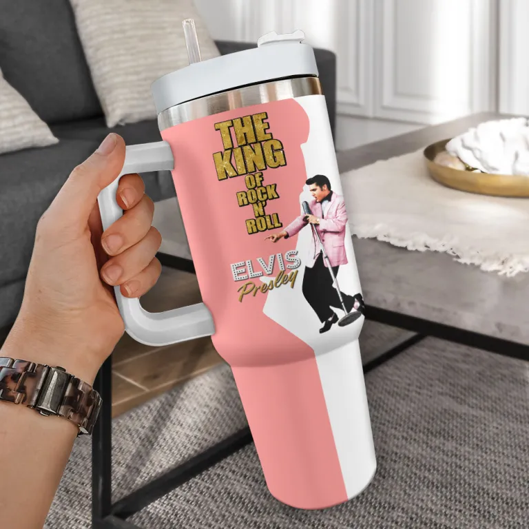 Elvis Presley Music Custom Stanley Cup 40 oz 30 oz Tumbler With Handle