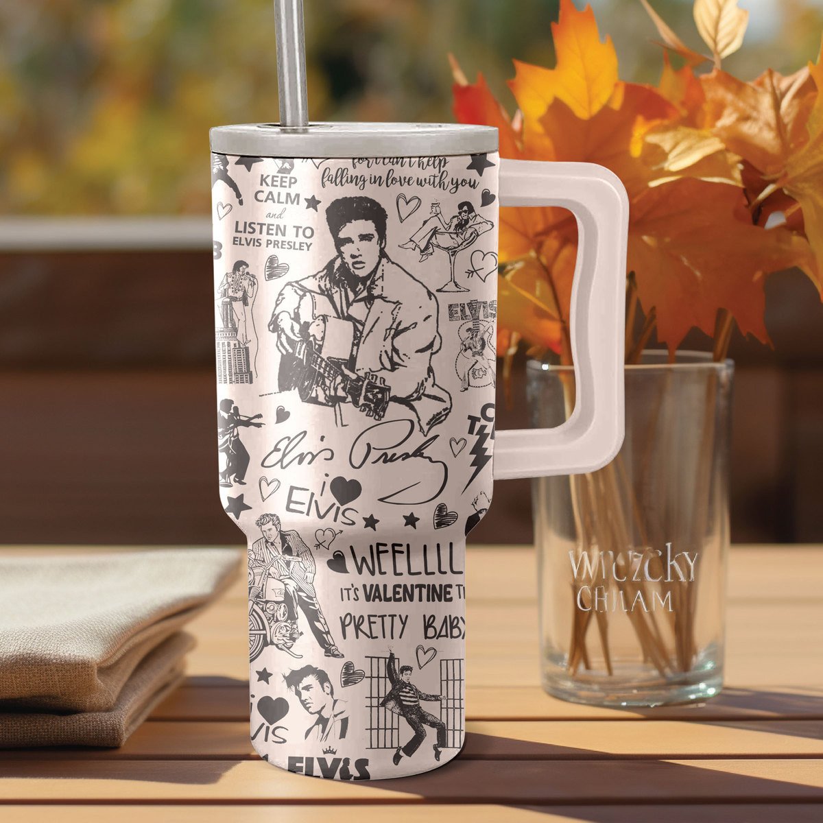 Elvis Presley Music Custom Stanley Cup 40 oz 30 oz Tumbler With Handle