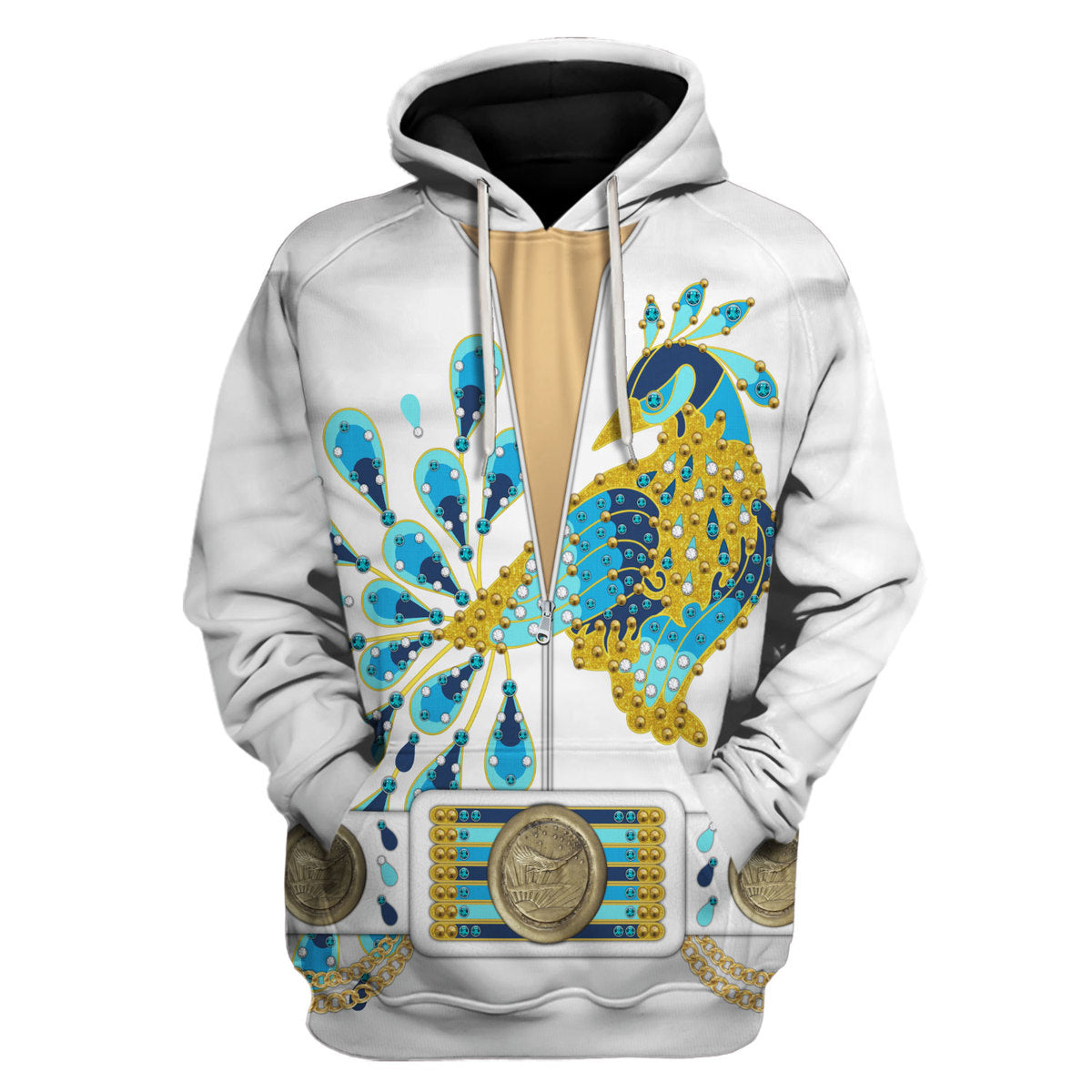 Elvis Presley Peacock Outfit Costume Hoodie Sweatshirt T-Shirt Sweatpants - Stormmerch Exclusive