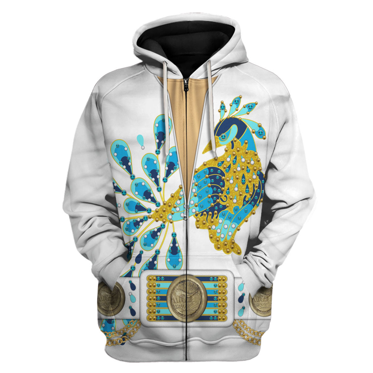 Elvis Presley Peacock Outfit Costume Hoodie Sweatshirt T-Shirt Sweatpants - Stormmerch Exclusive