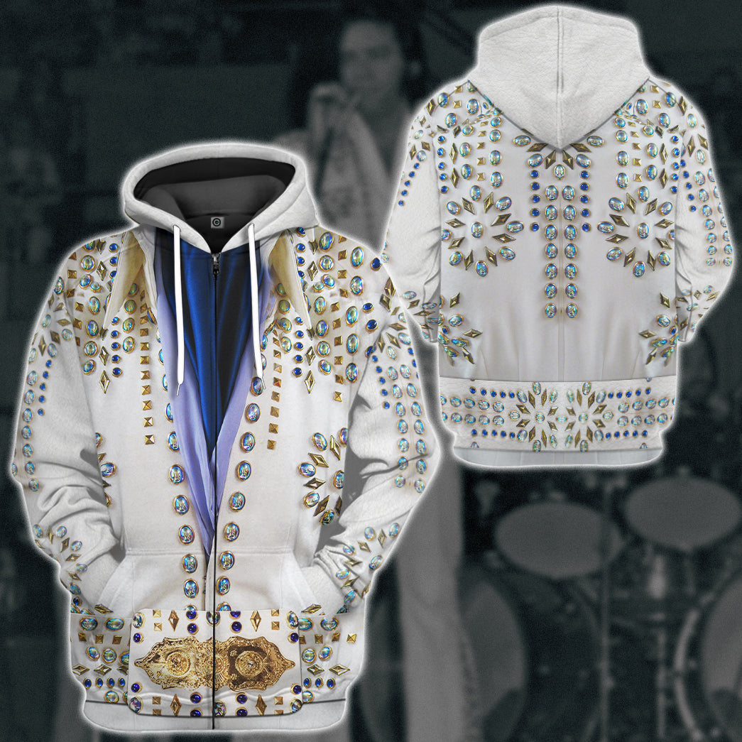 Elvis Presley Snowflake suit Costume Hoodie Sweatshirt T-Shirt Sweatpants Tracksuit - Stormmerch Exclusive
