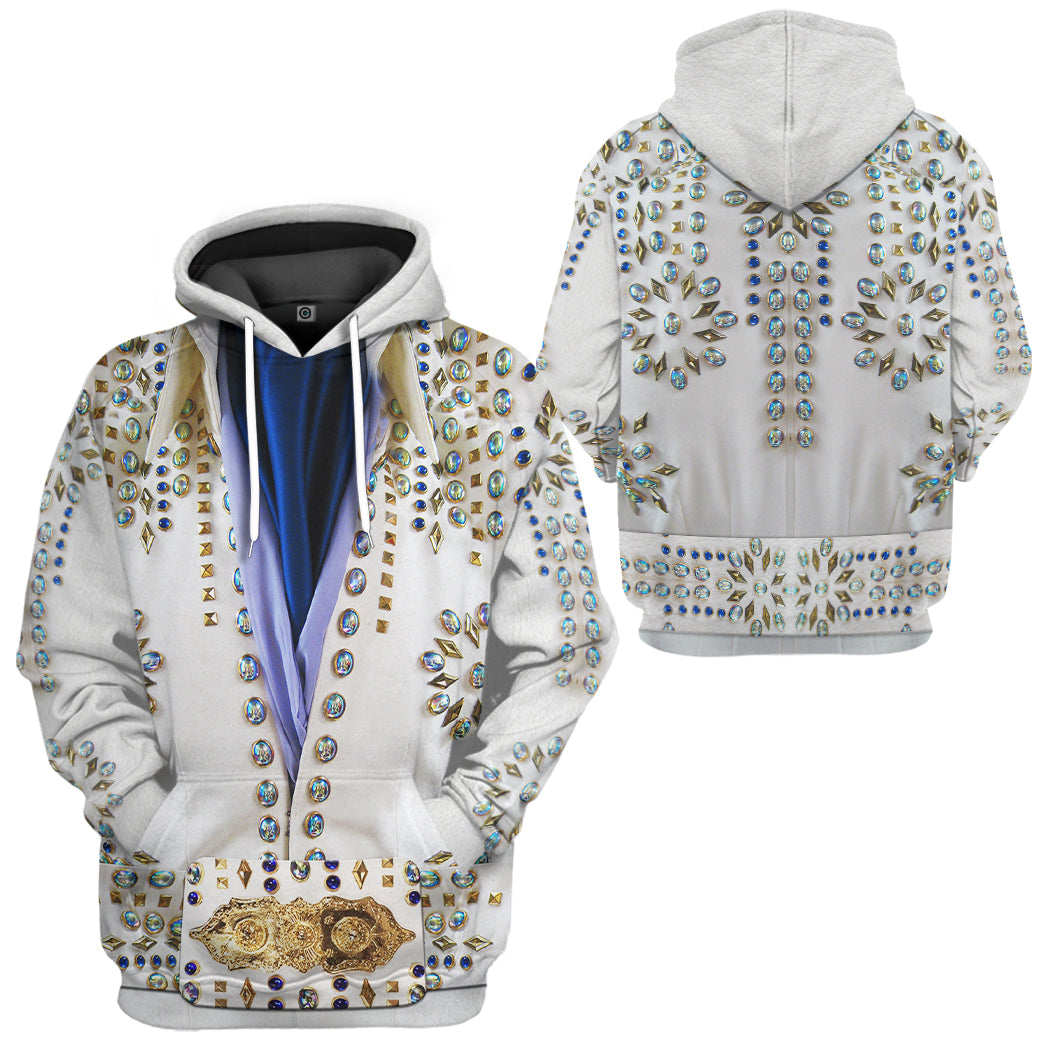 Elvis Presley Snowflake suit Costume Hoodie Sweatshirt T-Shirt Sweatpants Tracksuit - Stormmerch Exclusive